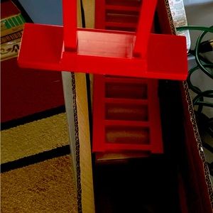 Santa clause climbing ladder